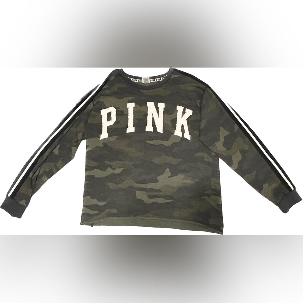 Victoria’s Secret PINK Camo Pullover Crew Sweater